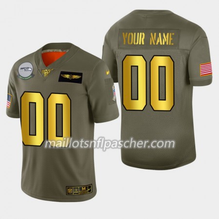 Maillot Seattle Seahawks Custom Nike 2019 Salute to Service 100th - Homme